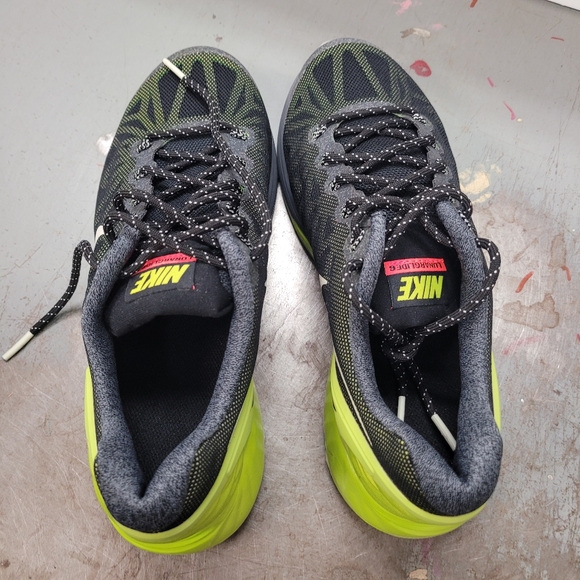 Nike Lunarglide 6/Luna Glide/Black/Green Shoes Size 7y women's 8.5 running - Picture 6 of 11